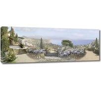 Картина ООО Первое ателье Вид на средиземноморскую бухту с высокой цветущей террасы 35x13 см ps28451-1