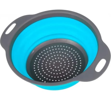 Складной круглый дуршлаг BRADEX 2.4 л, голубой TK 0479