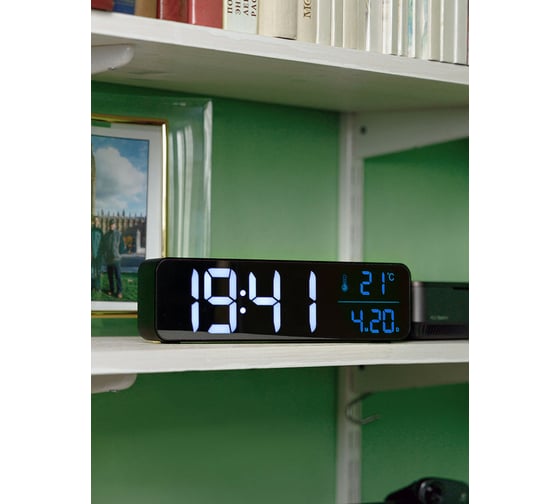 Электронные часы с будильником Artstyle CL-B81WBL