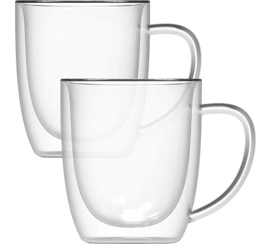 Кружки Moulinvilla Rohe из двойного стекла, набор, 300 мл x 2 шт DG-GH-300-2 1