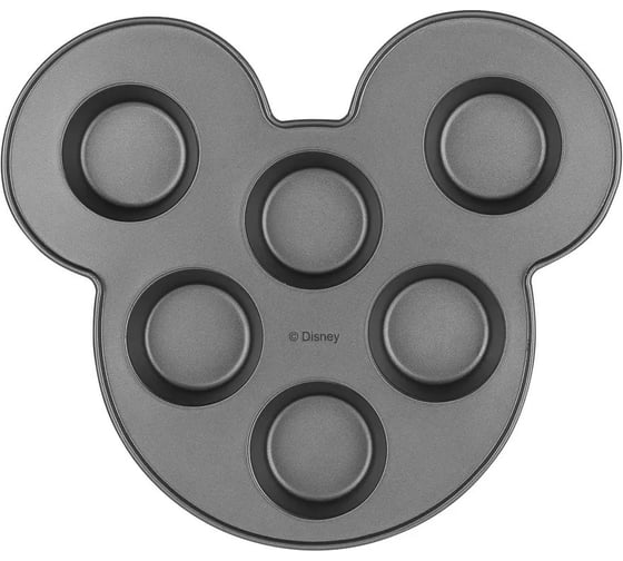 Форма для выпечки маффинов Moulinvilla Mickey Mouse с антипригарным покрытием, на 6 кексов BWM-DS-006