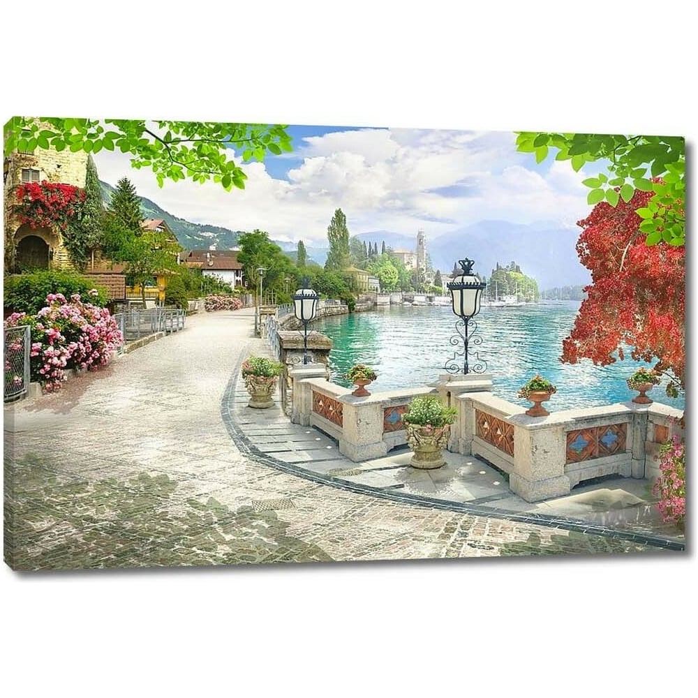 Картина ООО Первое ателье Набережная с двумя фонарями 35x23 см ps9954-1 ...