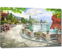 Картина ООО Первое ателье Набережная с двумя фонарями 90x60 см ps9954-2