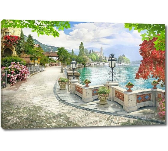 Картина ООО Первое ателье Набережная с двумя фонарями 60x40 см ps9954-3 1