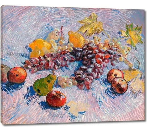 Картина ООО Первое ателье репродукция Натюрморт с яблоками, грушами, лимонами и виноградом 35x29 см ps111298-1 1