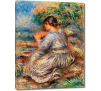 Картина ООО Первое ателье репродукция Девушка, сидящая в пейзаже (Же Филе Ассиз -Данс Джардин) ps111158-2