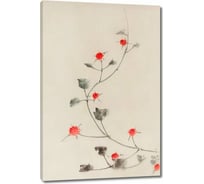 Картина ООО Первое ателье репродукция Маленькие красные цветы на виноградной лозе 42x60 см ps144267-2