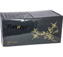 Бумажная салфетка Папирус черная, 33x33 см, 3 слоя, 250 шт. ПС-081214