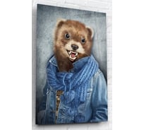 Картина на стекле ARTABOSKO ласка в одежде 40x60 WBR-01-71-04