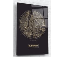 Картина на стекле ARTABOSKO карта Будапешта 40x60 WBR-07-269-04