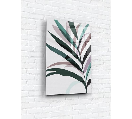 Картина на стекле ARTABOSKO Акварельные листики 3 40x60 WBR-05-801-04 1