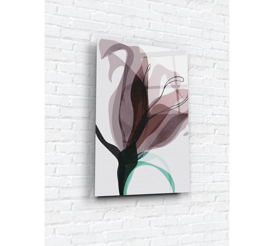 Картина на стекле ARTABOSKO Акварельные листики 2 40x60 WBR-05-800-04 1