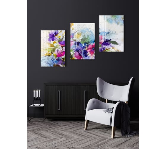Картина на стекле ARTABOSKO Блум 13 40x60 WBR-01-711-04