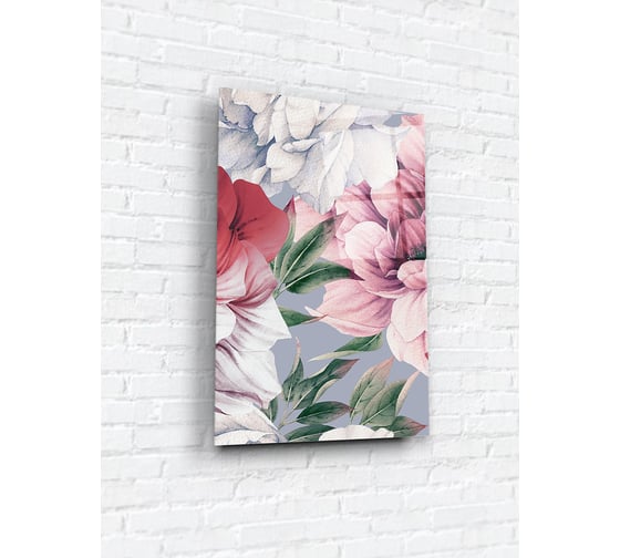 Картина на стекле ARTABOSKO Бордовые пионы 2 40x60 WBR-05-812-04 1