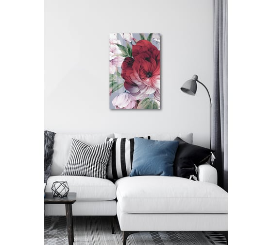 Картина на стекле ARTABOSKO Бордовые пионы 1 40x60 WBR-05-811-04