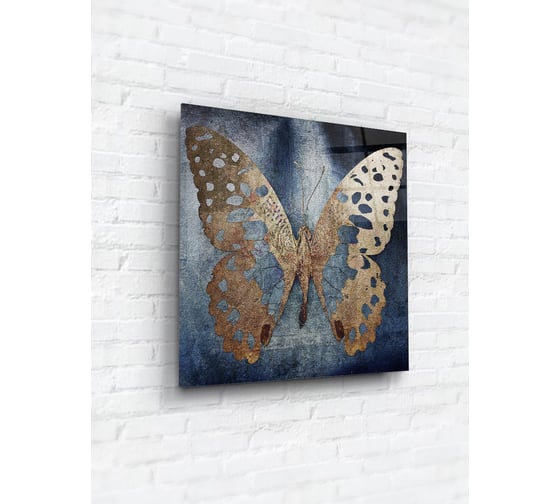 Картина на стекле ARTABOSKO текстурная бабочка 5 40x40 см WBR-05-898-03 1