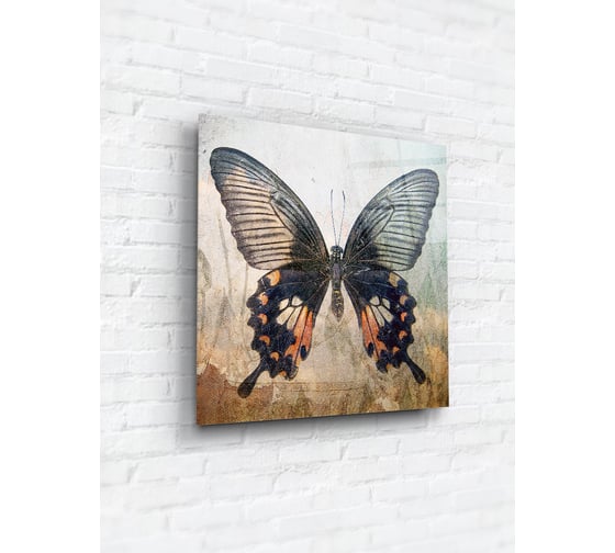 Картина на стекле ARTABOSKO текстурная бабочка 2 40x40 см WBR-05-895-03