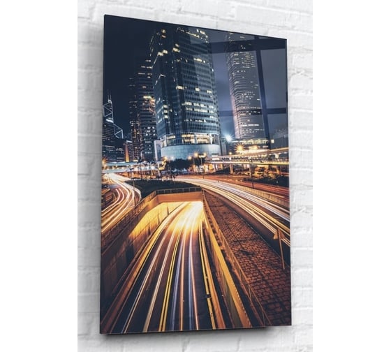 Картина на стекле ARTABOSKO ночное движение 40x60 OMR-02-92-04