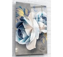 Картина на стекле ARTABOSKO сине-белый цветок 2 40x60 WBR-01-375-04