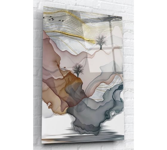 Картина на стекле ARTABOSKO сине-розовый акрил 3 40x60 WBR-05-388-04 1