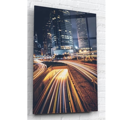 Картина на стекле ARTABOSKO ночное движение 40x60 OM-02-92-04 1