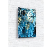 Картина на стекле ARTABOSKO Голубая пальмовая ветвь 1 40x60 WBR-04-746-04/1