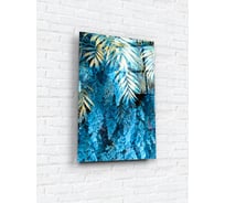 Картина на стекле ARTABOSKO Голубая пальмовая ветвь 2 40x60 WBR-04-746-04/2