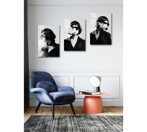 Картина на стекле ARTABOSKO Дым 1 40x60 WBR-01-1037-04