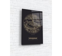 Картина на стекле ARTABOSKO Карта Стокгольма 40x60 WBR-07-1140-04