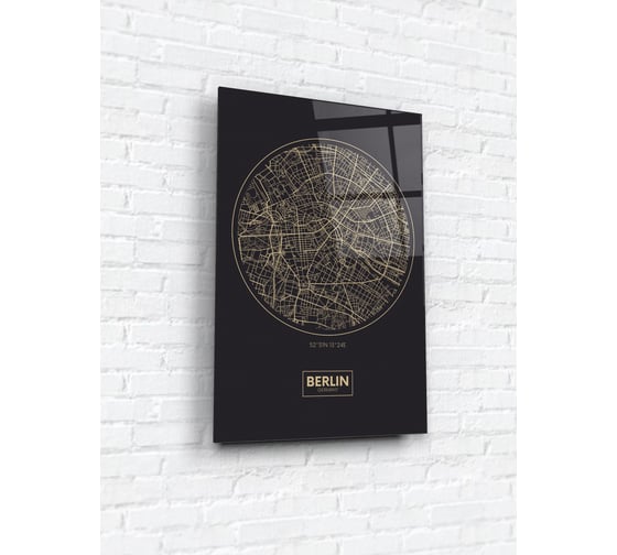 Картина на стекле ARTABOSKO Карта Берлина 40x60 WBR-07-1138-04 1