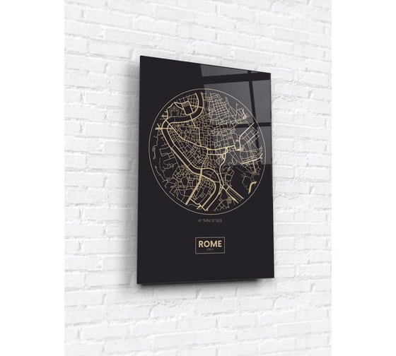 Картина на стекле ARTABOSKO Карта Рима 40x60 WBR-07-1137-04 1