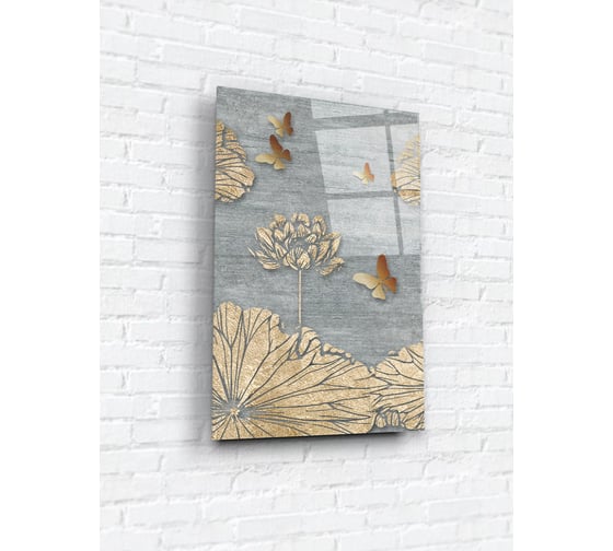 Картина на стекле ARTABOSKO Золотые бабочки 2 40x60 WBR-01-1041-04