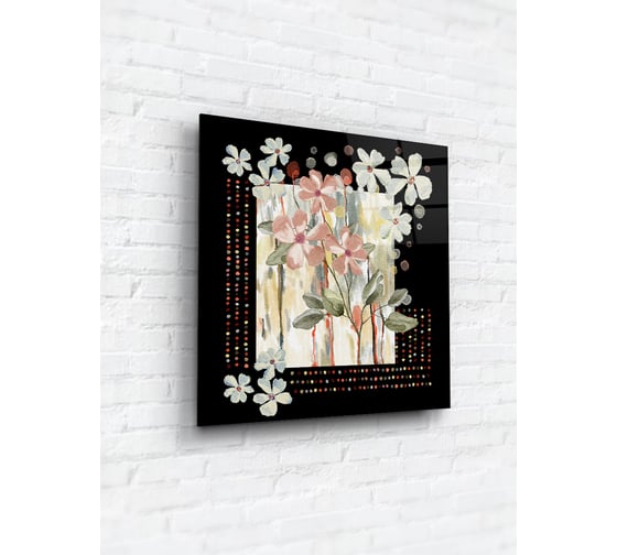 Картина на стекле ARTABOSKO Изысканный цветок 1 40x40 WBR-05-900-03 1