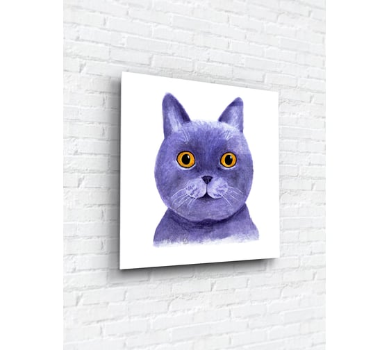 Картина на стекле ARTABOSKO Довольный кот 40x40 WBR-02-73-03 1