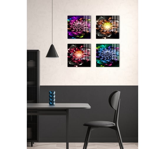 Картина на стекле ARTABOSKO Вспышка 1 40x40 WBR-02-990-03