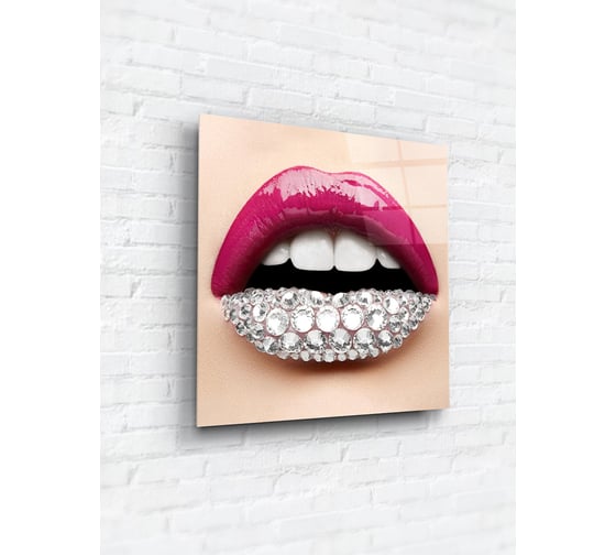 Картина на стекле ARTABOSKO Губы 2 40x40 WBR-05-1022-03