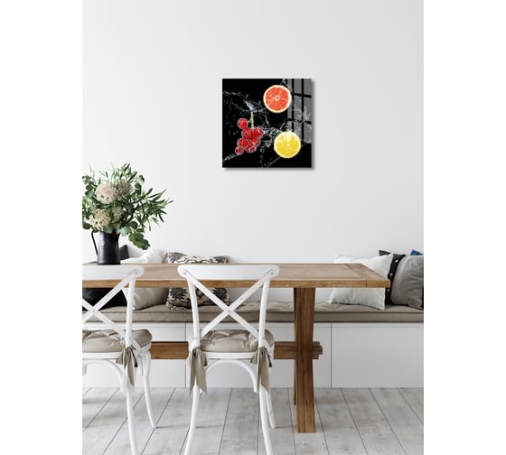Картина на стекле ARTABOSKO Водный фрукт 1 40x40 WBR-02-1024-03