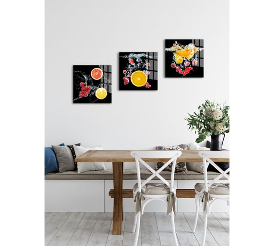 Картина на стекле ARTABOSKO Водный фрукт 1 40x40 WBR-02-1024-03