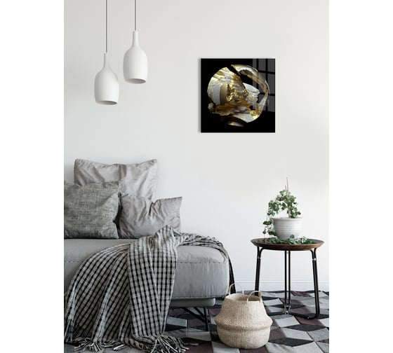 Картина на стекле ARTABOSKO Золотая лава 2 40x40 WBR-01-1035-03