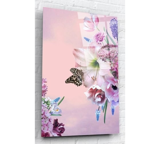 Картина на стекле ARTABOSKO цветочная фантазия 21 40x60 WBR-02-488-04 1