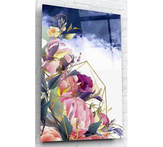 Картина на стекле ARTABOSKO цветочная фантазия 17 40x60 WBR-01-284-04 1