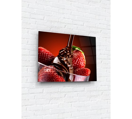 Картина на стекле ARTABOSKO клубника в шоколаде 2 30x40 см WBR-02-14-02 1