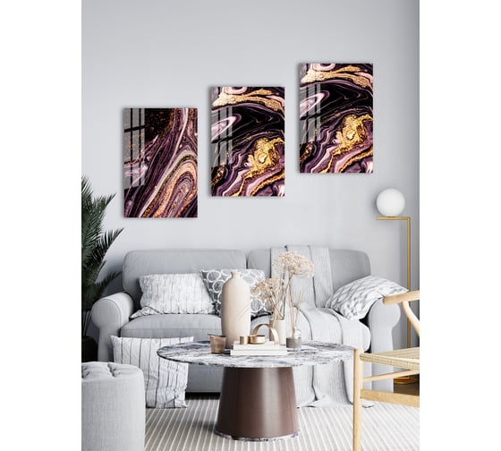Картина на стекле ARTABOSKO бордовый акрил 1 40x60 см WBR-01-447-04