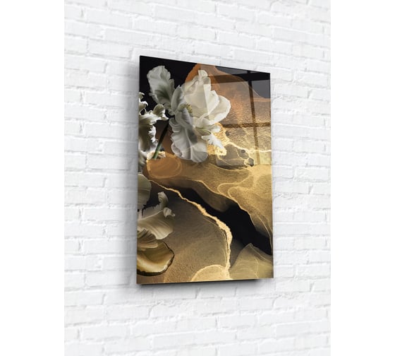 Картина на стекле ARTABOSKO белые ирисы 3 40x60 см WBR-01-431-04 1