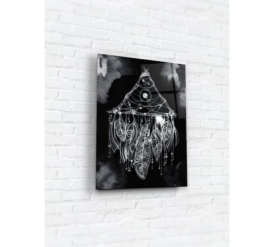 Картина на стекле ARTABOSKO ловец снов черный 30x40 см WBR-02-683-02 1