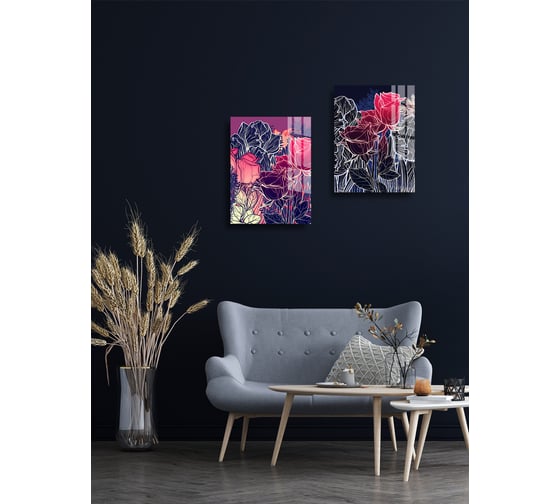 Картина на стекле ARTABOSKO блум 10 30x40 см WBR-02-665-02