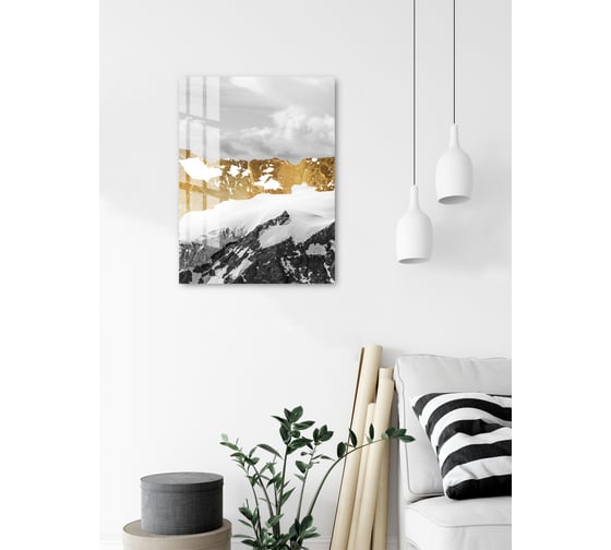 Картина на стекле ARTABOSKO золотая гора 3 30x40 см WBR-01-171-02