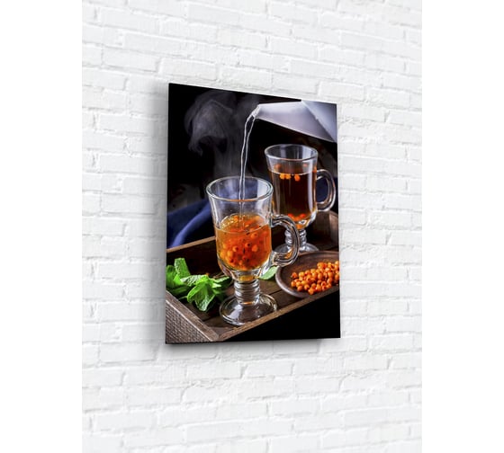 Картина на стекле ARTABOSKO облепиховый чай 30x40 см WBR-02-93-02 1