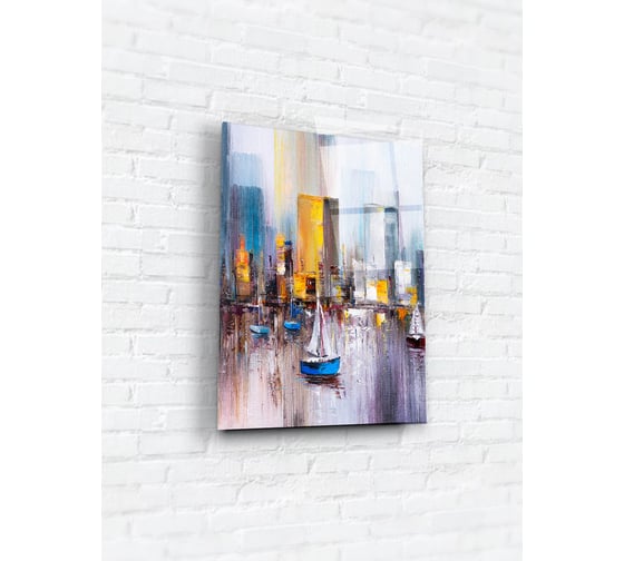 Картина на стекле ARTABOSKO небоскребы 3 30x40 см WBR-11-722-02 1