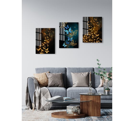 Картина на стекле ARTABOSKO бабочки 2 30x40 см WBR-01-710-02
